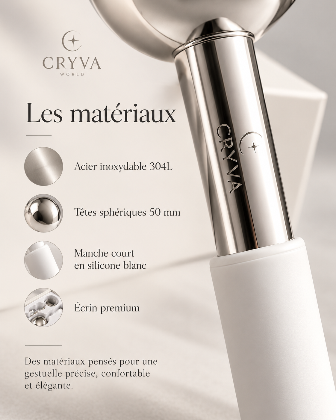 Cryo Spheres CRYVA WORLD, massage facial par le froid (3)